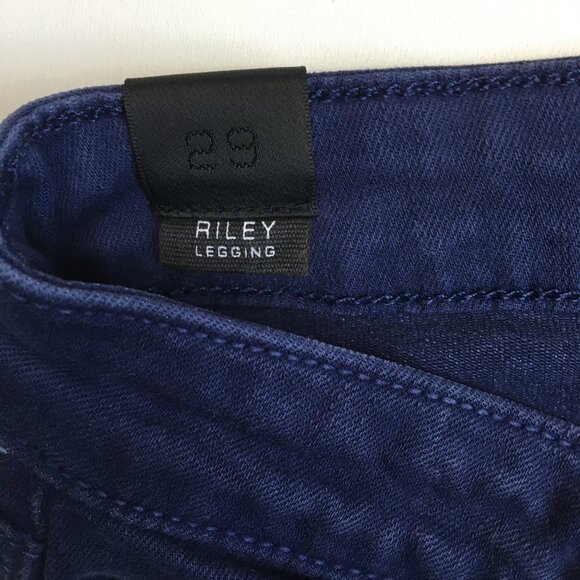 VINCE Blue RILEY Legging 5 Pocket Logo Hardware Skinny Jeans - Picture 3 of 11